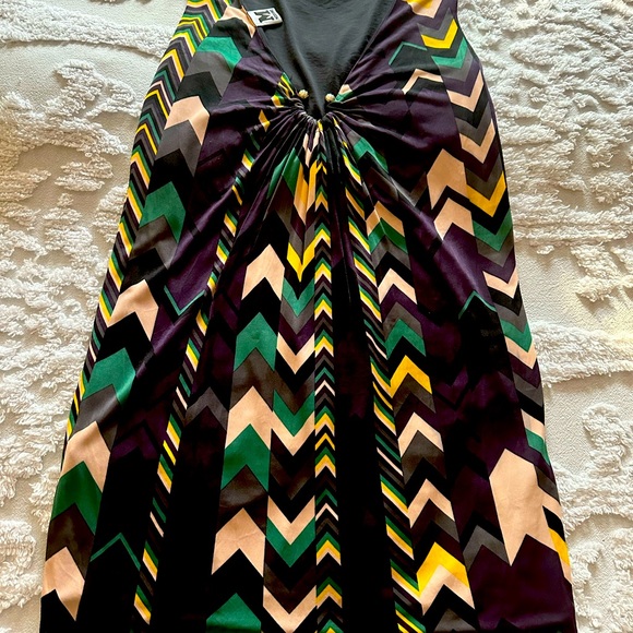 AUTHENTIC M by MISSONI SIZE MEDIUM BEAUTIFUL GEOMETRIC MINI-DRESS/TUNIC - Picture 6 of 7